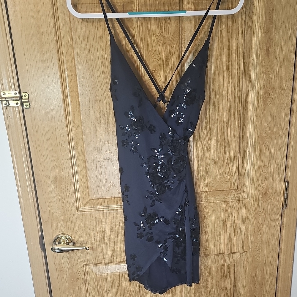Speechless Midnight Blue Sequin Dress - Picture 1 of 9